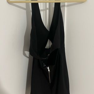 NBD Naven - Black cut out backless romper